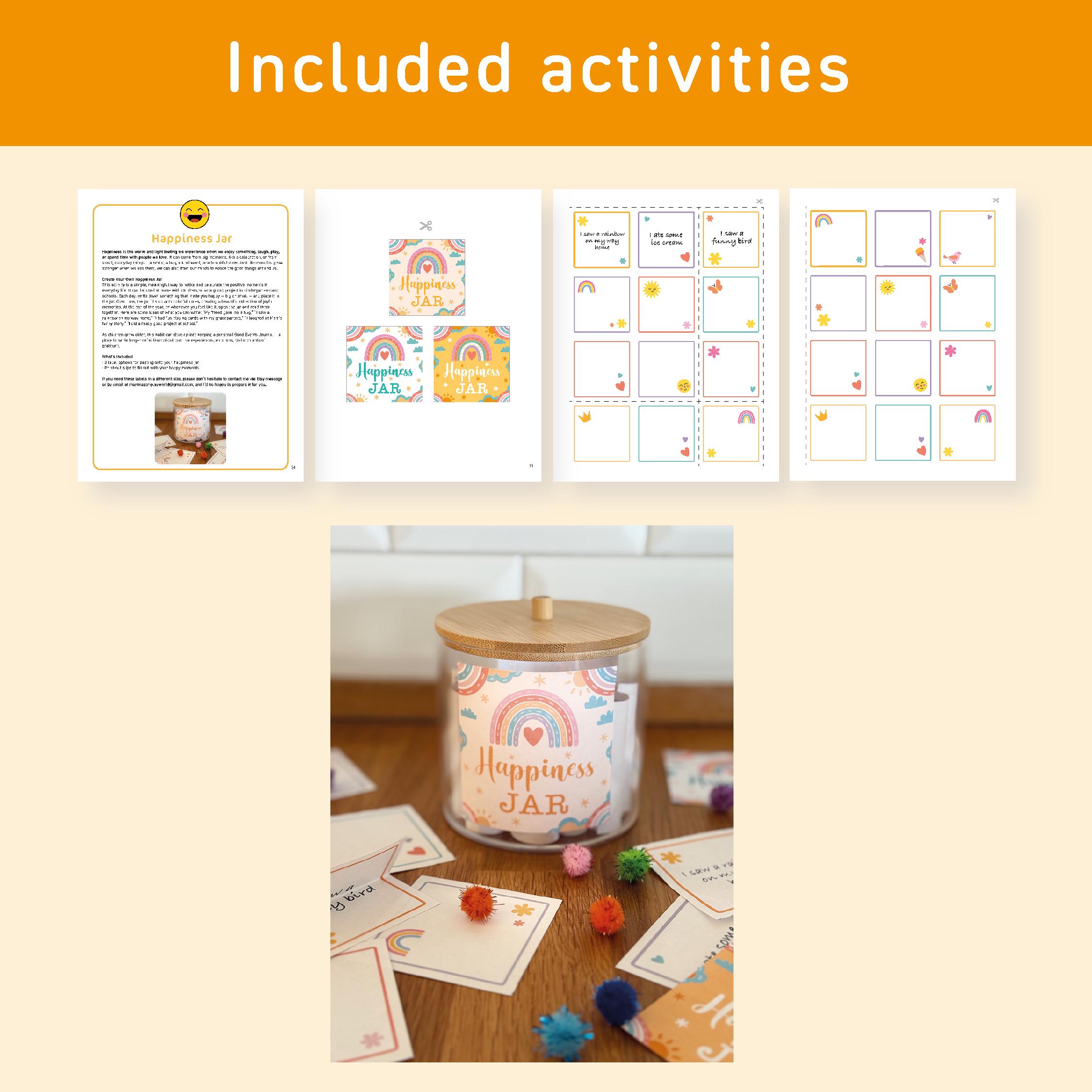 Kids Happiness Jar Labels | Printable Affirmation Activity (PDF ...