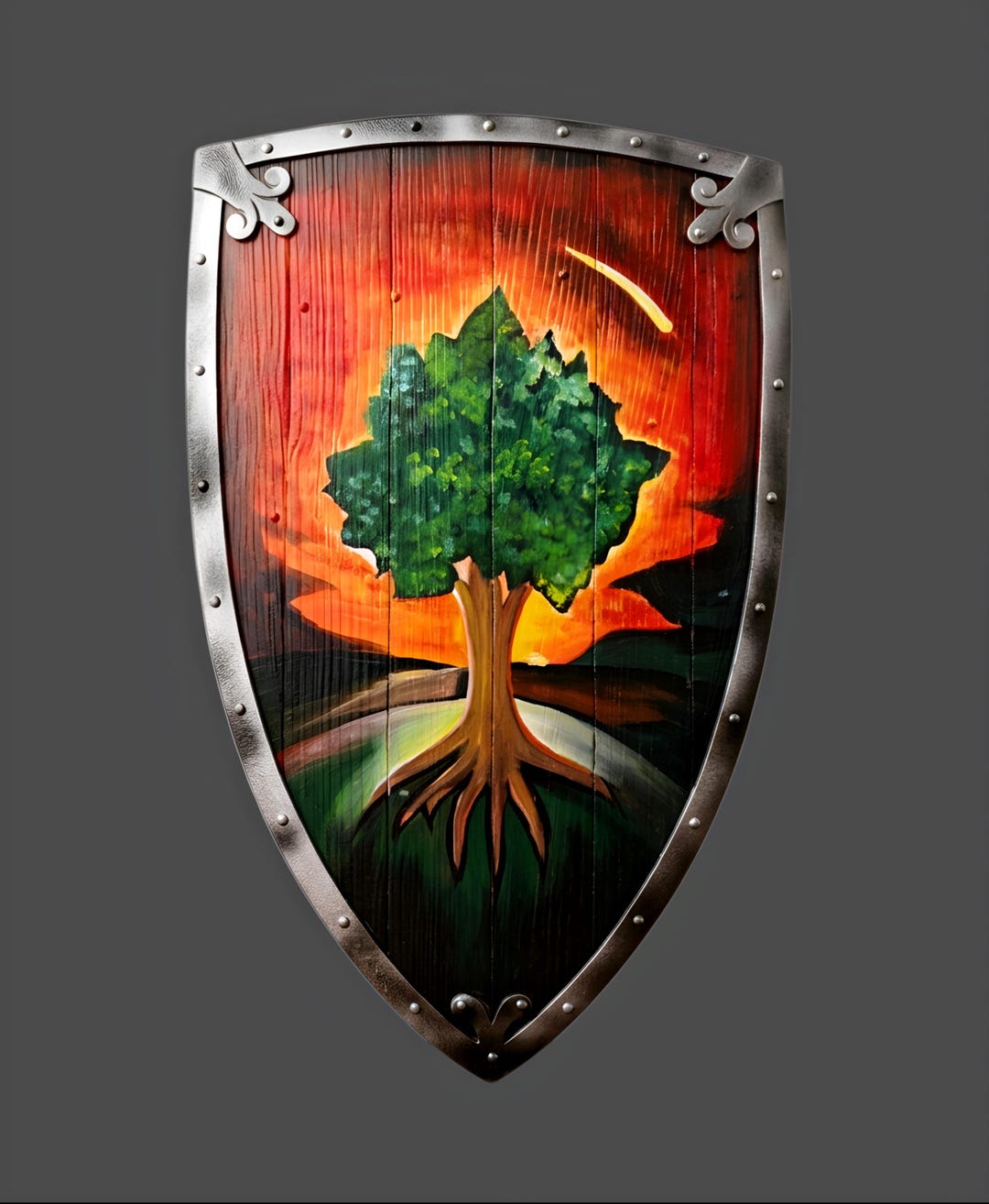 Ser Duncan the Tall Wooden Shield: Tree & Star Fantasy Knight Prop - Etsy