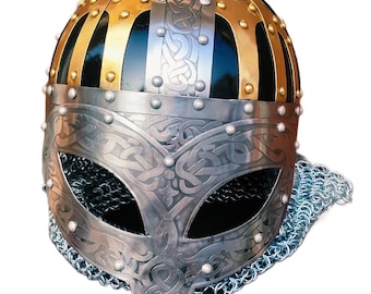 Viking Helmet Gjermundbu Authentic Norse Warrior Armor Nasal Helmet