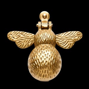 Handmade Solid Brass Bumble Bee Door Knocker – Vintage 4-Inch Home Decor For Front Doors & Garden Gates