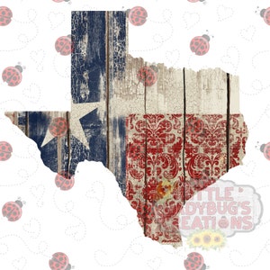 Texas Rustic Flag Digital Download High Resolution PNG