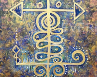 Abstract Wall Art Sigil Spiritual Empowerment Symbol Altar Art Abstract Symbol Abundance Manifestation Meditation Focal Point pagan celtic