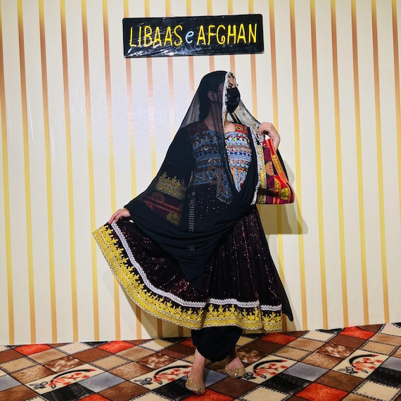 afghan dress black Sarrinah main image 0