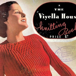 Hela Viyella House stickningsboken från 1930-talet (första upplagan) - Häfte med vintage stickmönster i PDF-format