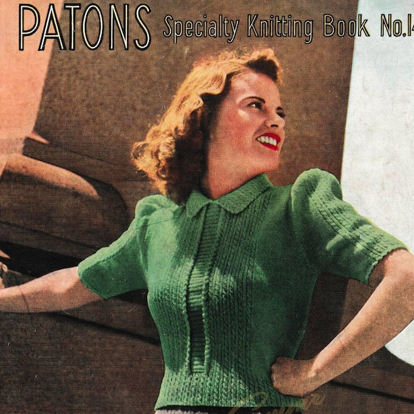 Entire 1940s Patons and Baldwins Specialty Knitting No.144, 8 designs - Vintage Knitting Pattern booklet