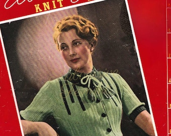 Economy Knits Volume 1, 1930s Art Deco knitwear - Vintage Knitting Pattern booklet