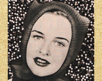 1950s Kitten Ear Snug Hood – vintage knitting pattern