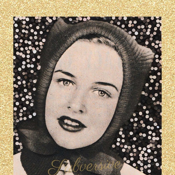 1950s Kitten Ear Snug Hood – vintage knitting pattern