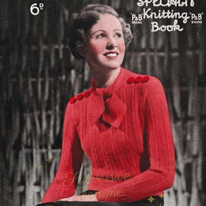Entire 1930s Patons and Baldwins Specialty Knitting No.56, 10 designs - Vintage Knitting Pattern booklet