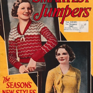 1930s Leach's Smartest Jumpers Booklet No . 167 - Vintage Knitting Pattern booklet PDF