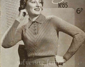 1930s Patons Speciality Knitting, 9 designs c.1934 - Vintage Knitting Pattern booklet PDF