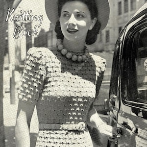SunGlo Knitting Book 27, circa 1930s/1940s  - Vintage Knitting Pattern booklet PDF