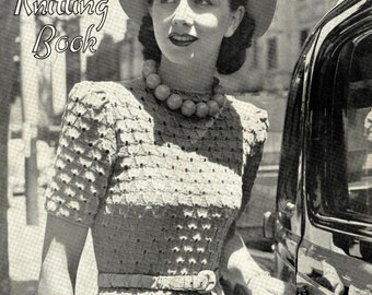 SunGlo Knitting Book 27, circa 1930s/1940s  - Vintage Knitting Pattern booklet PDF