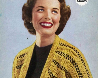 Light and Lacey quickly knit bolero - vintage knitting pattern PDF (503) Weldons B1272