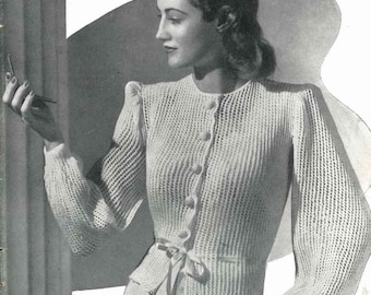 Glamorous Bedjackets and Underwear, Sun-Glo Series 52, c. 1940 - Vintage Knitting Pattern booklet