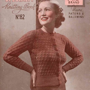 1930s Patons Speciality Knitting No.82, 10 designs c.1934 - Vintage Knitting Pattern booklet