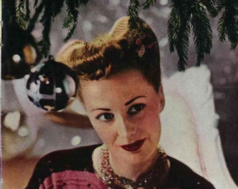 1940s Stitchcraft Nov-Dec 1946,  Christmas Gifts Edition - Vintage Knitting Pattern booklet PDF