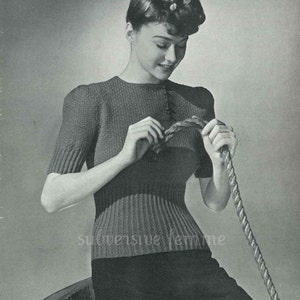 Handknits are High Fashion, 22 designs c.1939 Vintage Knitting Pattern booklet PDF image 2