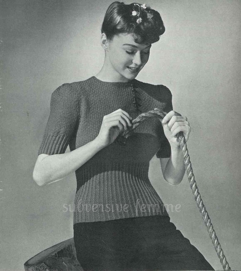 Handknits are High Fashion, 22 designs c.1939 Vintage Knitting Pattern booklet PDF image 2