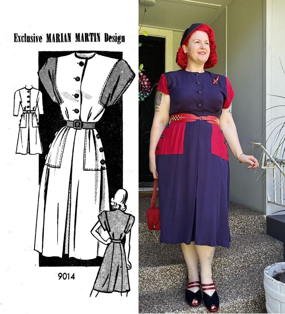 1940s Rayon Dress - Etsy