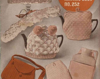 1940s Knitted Homewares and Novelties - dolls, toys, tea cosies, afghans and more - Vintage Knitting Pattern Booklet