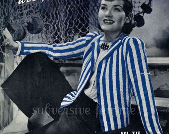 Handknits are High Fashion, 22 designs c.1939 - Vintage Knitting Pattern booklet PDF