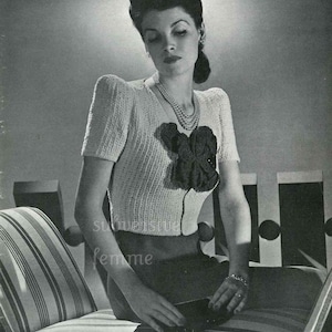 Handknits are High Fashion, 22 designs c.1939 Vintage Knitting Pattern booklet PDF image 3