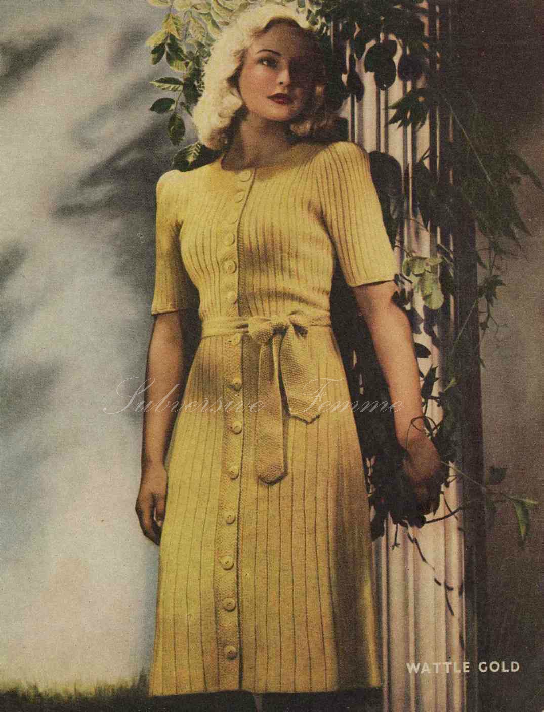 ビンテージ50's○LASLEY KNITTING CO. Vネックレタードセーター