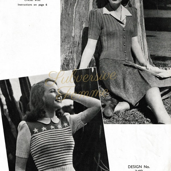 Entire 1940s Woolworths Economy Knit Book No. 17 - Vintage Knitting Pattern booklet 40s PDF 1930s