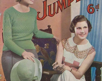 Early 1930s Summer lace jumpers and hats - Vintage Knitting and Crochet Pattern booklet PDF