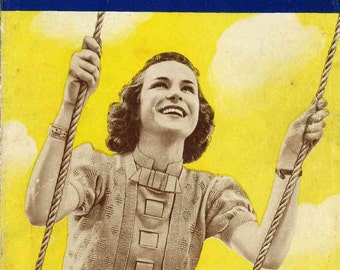 Hollywood Knitting Book No 2 C 1940s Vintage Knitting Pattern Booklet PDF 