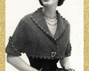 Sweet Bolero Jacket - Vintage Knitting Pattern PDF(535)