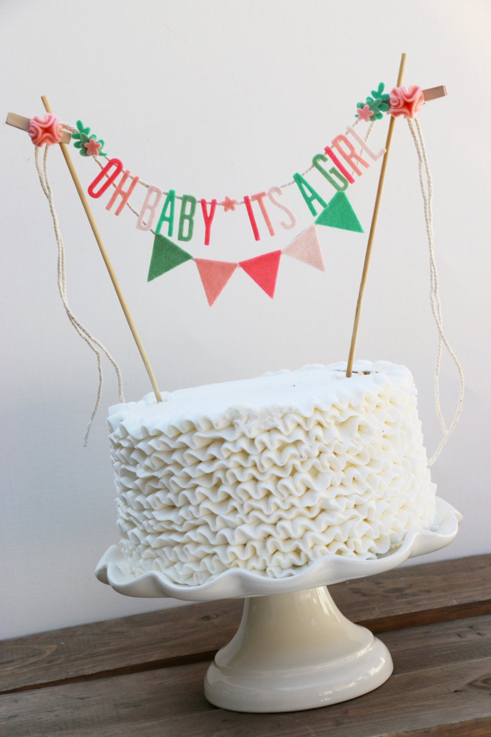 Baby Shower Cake Banner Baby Shower Cake Garland It's a Etsy