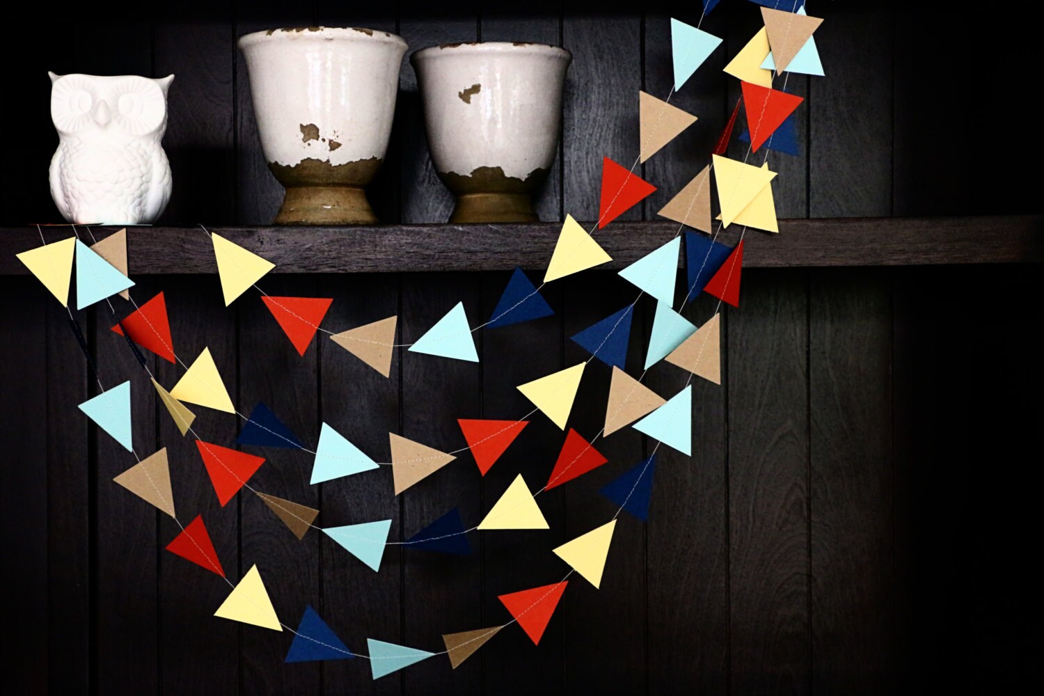Triangle Garland Modern Garland Geometric Garland Paper Etsy