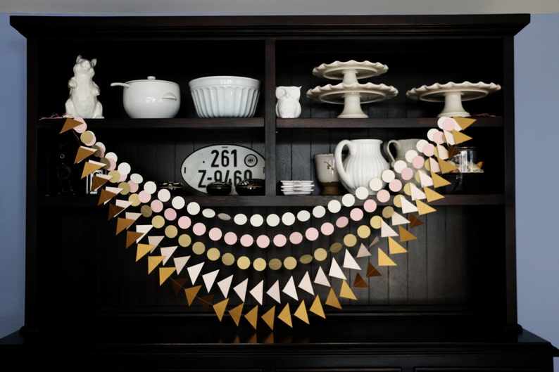 Garland: GoldSoft Metallics Party Garland Paper Garland Garland Backdrop Wedding Garland Birthday Garland Geometric Garland