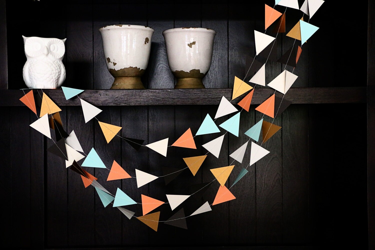Triangle Garland Modern Garland Geometric Garland Paper Etsy