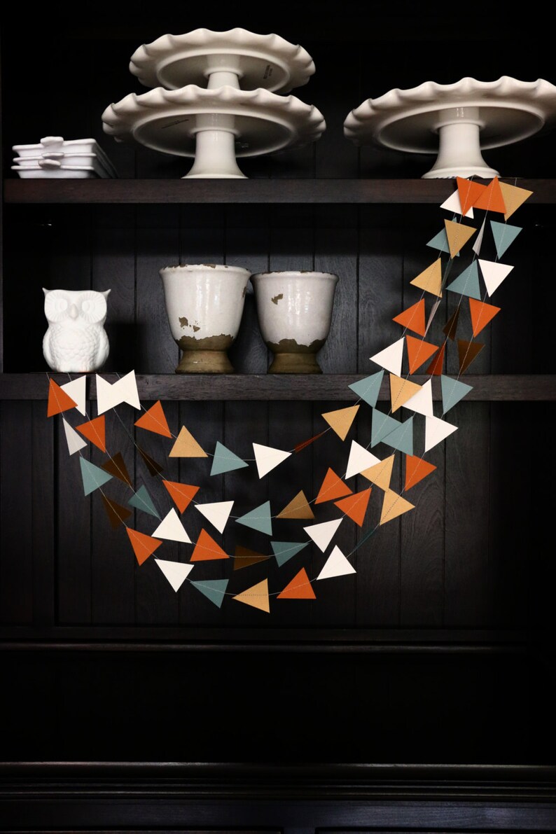 Triangle Garland Modern Garland Geometric Garland Paper Etsy