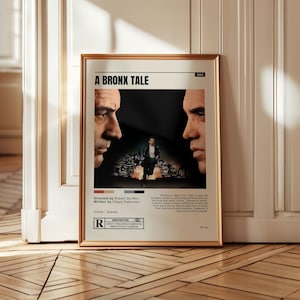 A Bronx Tale Poster – Classic Mafia Movie Print, 90s Gangster Wall Art, Robert De Niro Film Poster, Vintage Crime Movie Decor