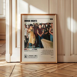 Boogie Nights Movie Poster – 1970s Drama Wall Art, Paul Thomas Anderson Film Print, Adult Industry Story Decor, Retro Cinema Gift