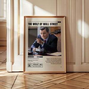 The Wolf of Wall Street Poster: Leonardo DiCaprio Movie Wall Art