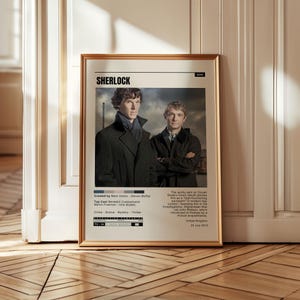 Sherlock Poster – Detective TV Show Wall Art, Benedict Cumberbatch Inspired Print, Mystery Crime Series Home Decor for Fans