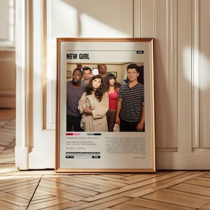New Girl TV Show Poster – Minimalist Sitcom Wall Art, Jess Day Quote Print, Funny Apartment Decor, Quirky Comedy Series Artwork for Fans