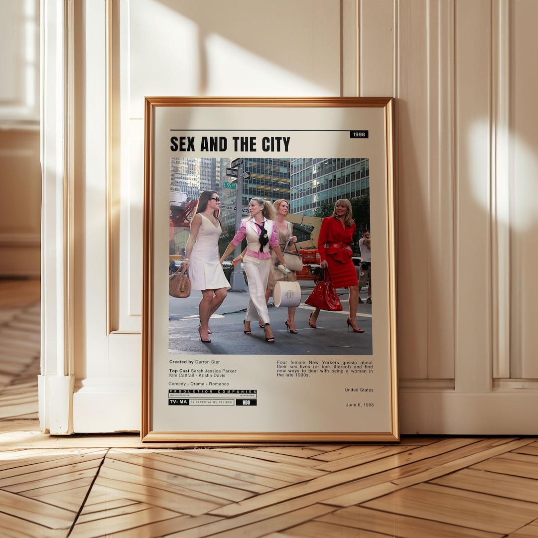 Sex and the City Poster – Iconic TV Show Wall Art Print, Fashion Girls ...