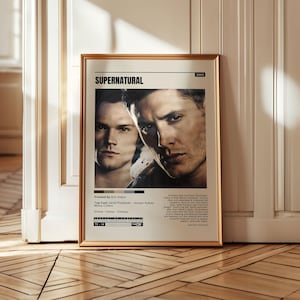 Supernatural TV Show Poster | Dean & Sam Winchester Wall Art | Dark Fantasy Series Print | Horror Mystery Artwork | Cult Classic Home Decor