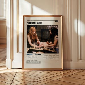 Practical Magic Art Print – 90s Witch Movie Poster for Wall, Feminine Spell Decor, Sandra Bullock & Nicole Kidman Sister Aesthetic