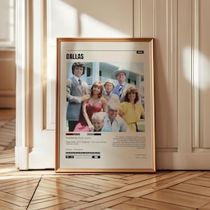 Dallas TV Show Poster – Vintage Soap Opera Wall Art, 80s Drama Series Print, JR Ewing Fan Decor, Retro Television Gift for Fans