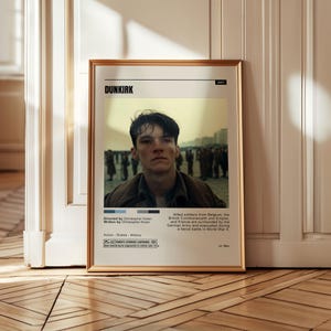 Dunkirk Poster – WW2 War Movie Print, Christopher Nolan Film Art, Historical Minimalist Wall Decor, Gift for History Buffs