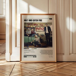 Halt and Catch Fire Poster – Tech Drama Series Print, Retro Computer Ära Art, 80er Jahre Start-up Dekor, Visionäre TV-Serienkunst