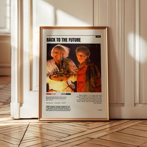 Affiche Retour vers le futur - impression de film de science-fiction des années 80, oeuvre d&#39;art murale voyage dans le temps, décoration de film comique rétro, oeuvre d&#39;art voiture DeLorean