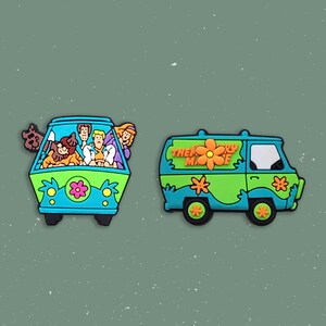 14PCS Vintage Cartoon Dog Shoe Charms Set • Retro Adventure Crew Inspired • Groovy Van Aesthetic Clog Charms for Kids & Adults bild 5